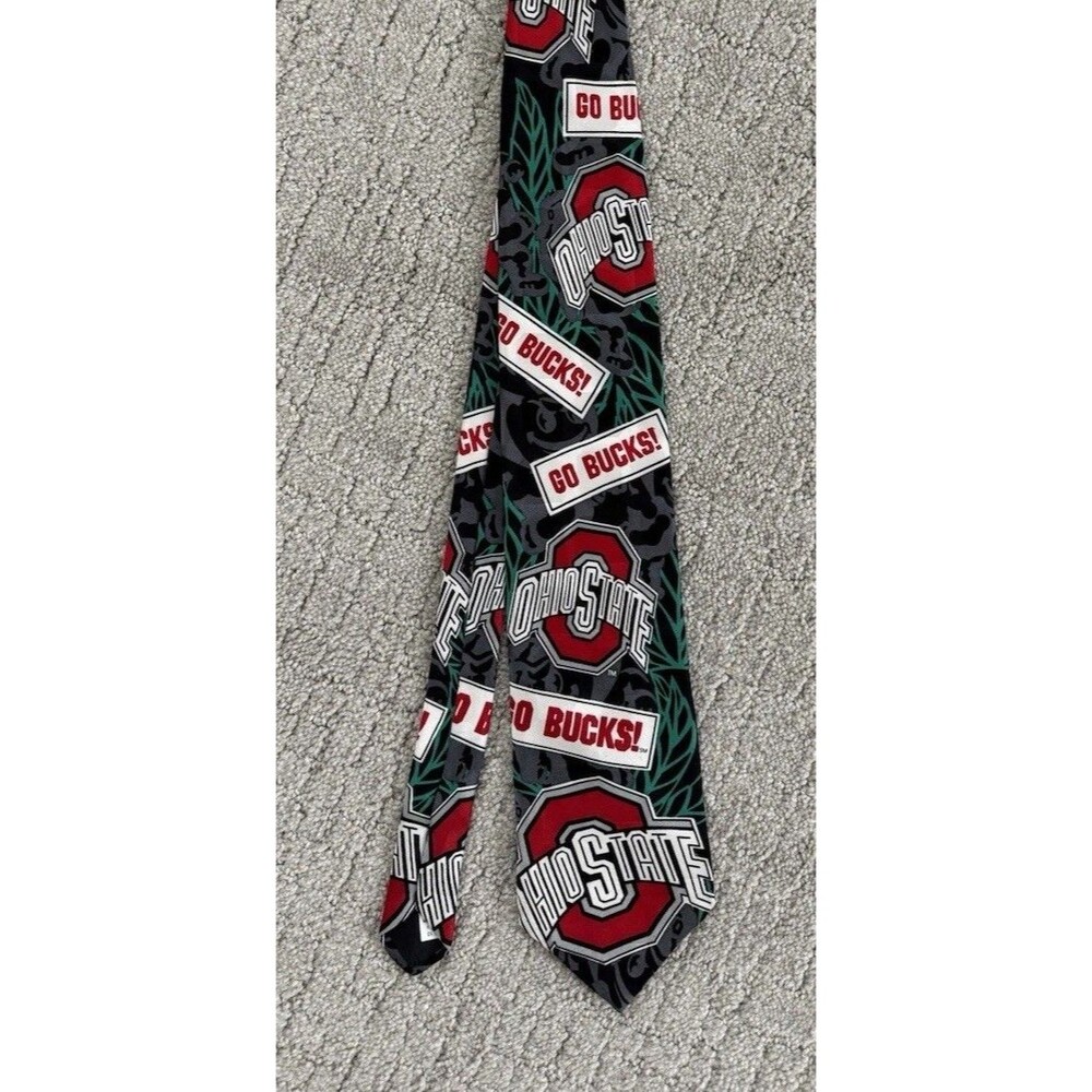 Ohio State Buckeyes Vintage 1994 OSU Football Silk Tie Ralph Marlin Made USA